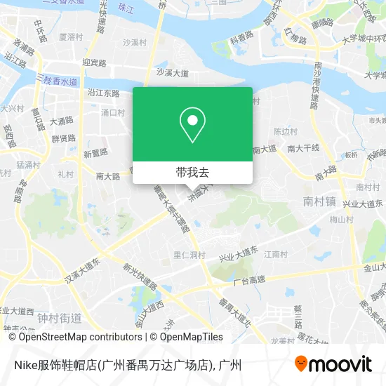 Nike服饰鞋帽店(广州番禺万达广场店)地图