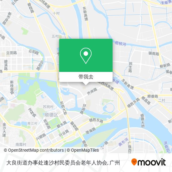 大良街道办事处逢沙村民委员会老年人协会地图