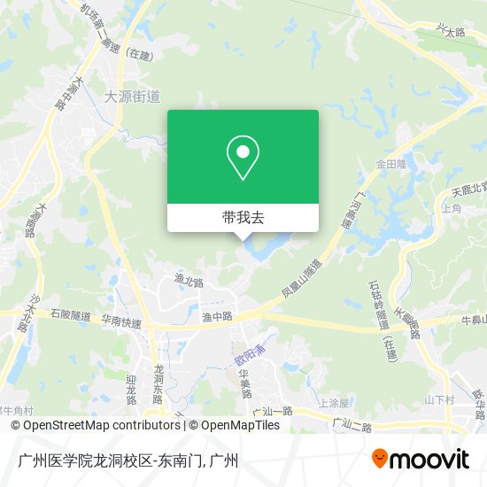 广州医学院龙洞校区-东南门地图