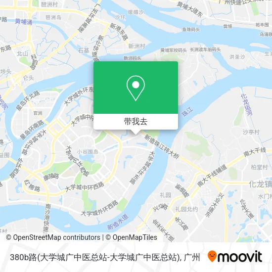 380b路(大学城广中医总站-大学城广中医总站)地图