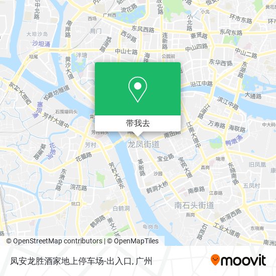 凤安龙胜酒家地上停车场-出入口地图