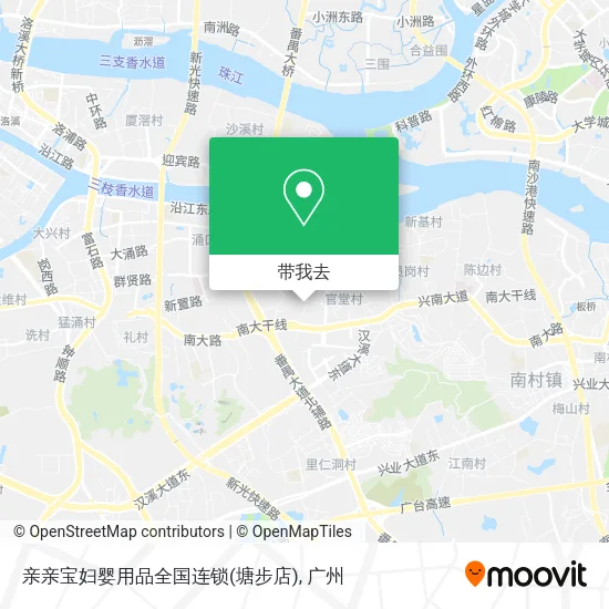 亲亲宝妇婴用品全国连锁(塘步店)地图