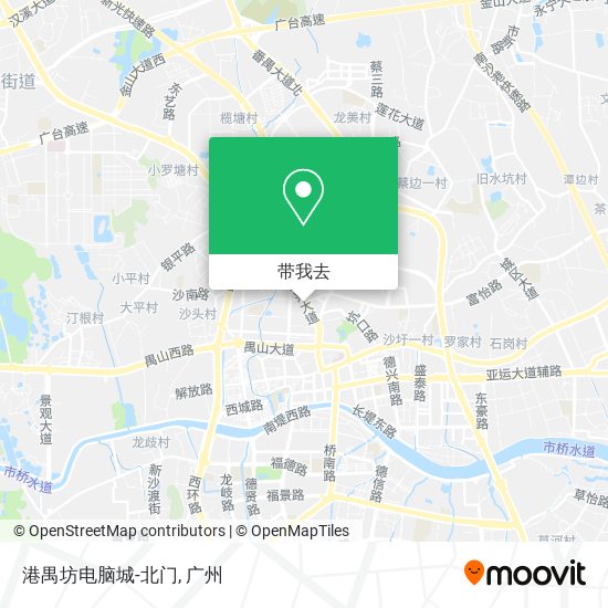 港禺坊电脑城-北门地图