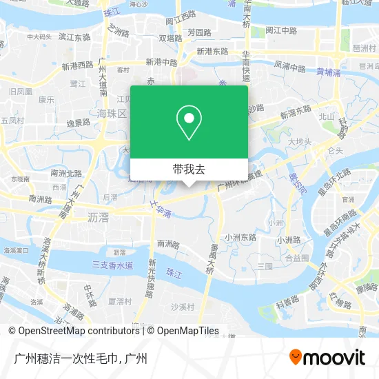 广州穗洁一次性毛巾地图