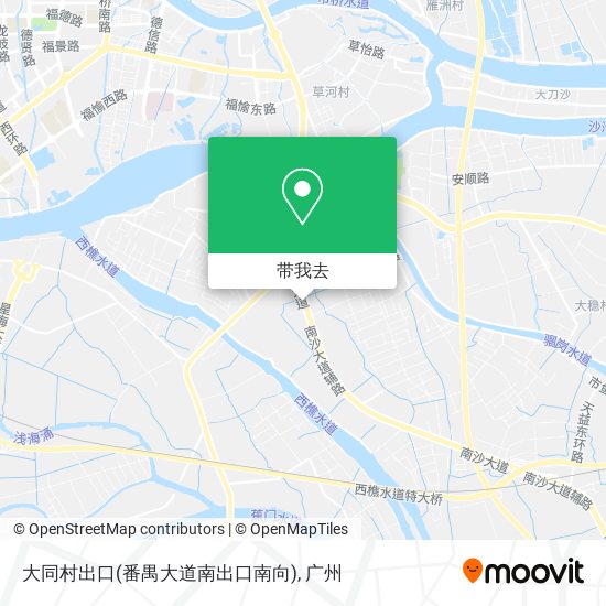 大同村出口(番禺大道南出口南向)地图
