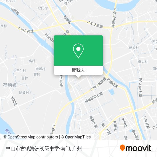 中山市古镇海洲初级中学-南门地图