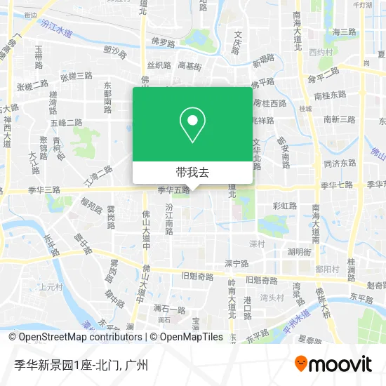 季华新景园1座-北门地图