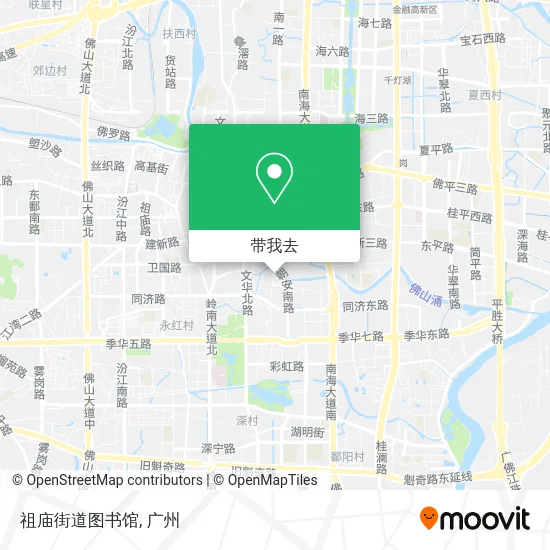 祖庙街道图书馆地图