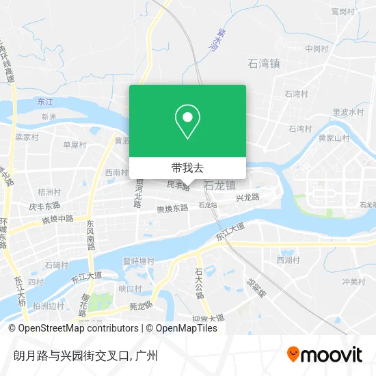 朗月路与兴园街交叉口地图