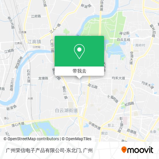 广州荣信电子产品有限公司-东北门地图