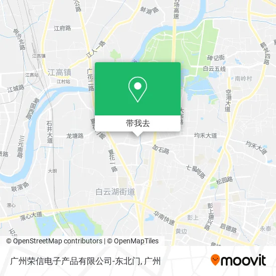 广州荣信电子产品有限公司-东北门地图