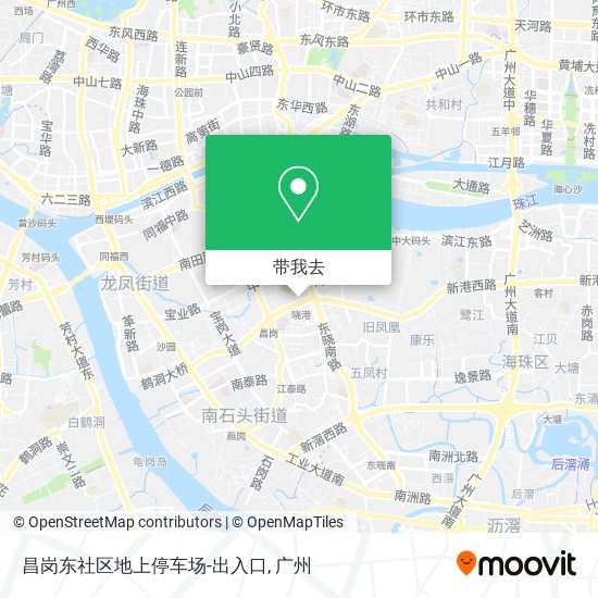 昌岗东社区地上停车场-出入口地图