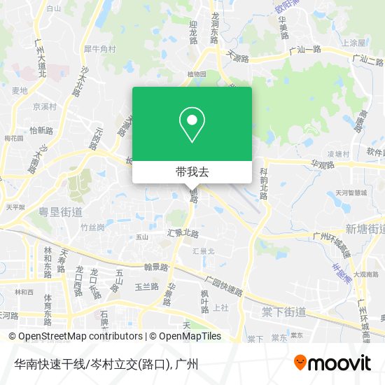 华南快速干线/岑村立交(路口)地图