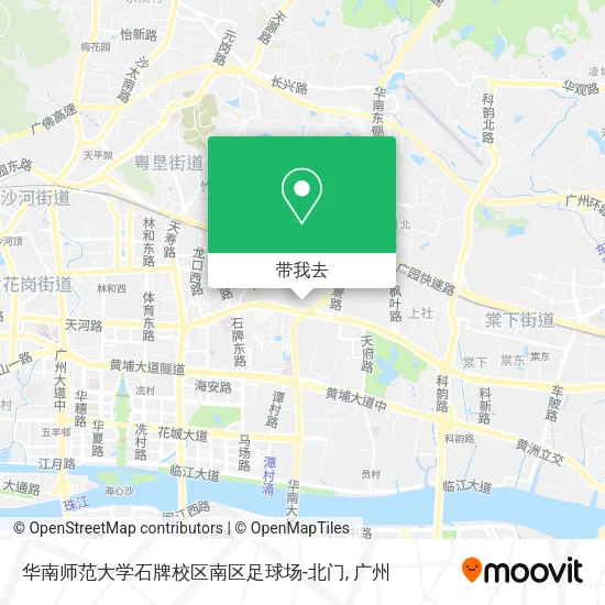 华南师范大学石牌校区南区足球场-北门地图