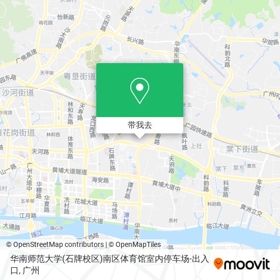 华南师范大学(石牌校区)南区体育馆室内停车场-出入口地图