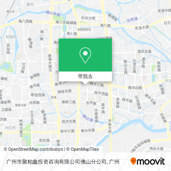 广州市聚柏鑫投资咨询有限公司佛山分公司地图