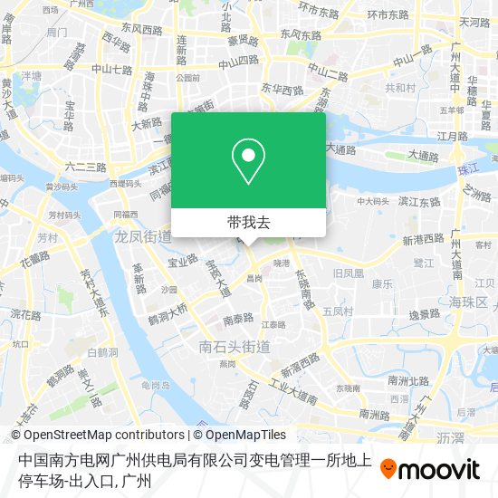 中国南方电网广州供电局有限公司变电管理一所地上停车场-出入口地图