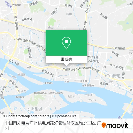 中国南方电网广州供电局路灯管理所东区维护工区地图