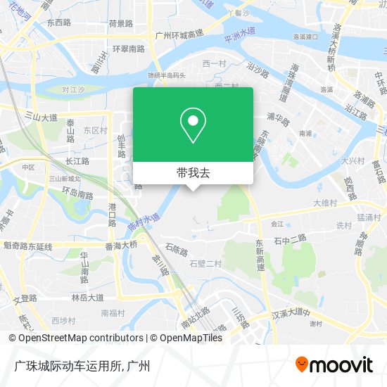 广珠城际动车运用所地图