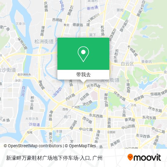 新濠畔万豪鞋材广场地下停车场-入口地图