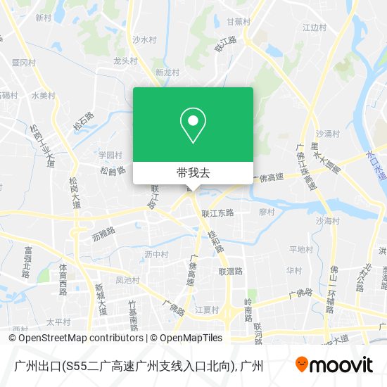 广州出口(S55二广高速广州支线入口北向)地图