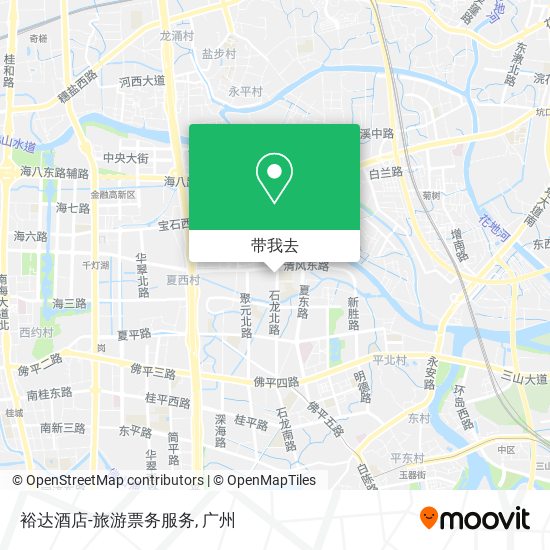 裕达酒店-旅游票务服务地图