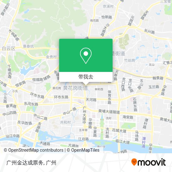 广州金达成票务地图