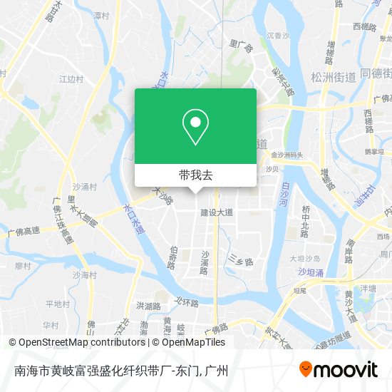 南海市黄岐富强盛化纤织带厂-东门地图