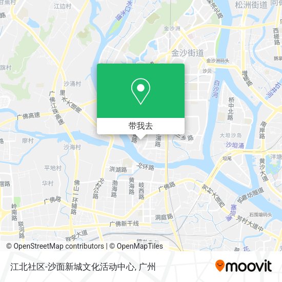 江北社区-沙面新城文化活动中心地图