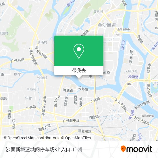 沙面新城蓝城阁停车场-出入口地图