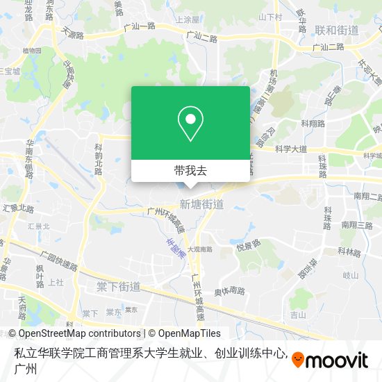 私立华联学院工商管理系大学生就业、创业训练中心地图