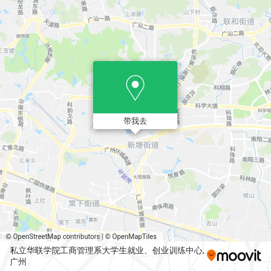 私立华联学院工商管理系大学生就业、创业训练中心地图