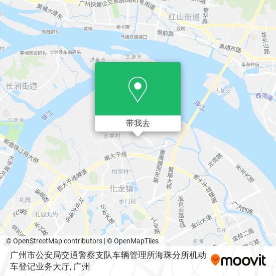 广州市公安局交通警察支队车辆管理所海珠分所机动车登记业务大厅地图