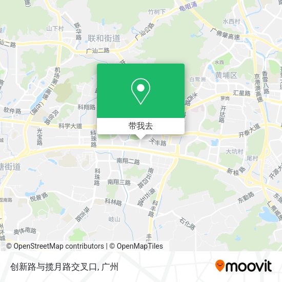 创新路与揽月路交叉口地图