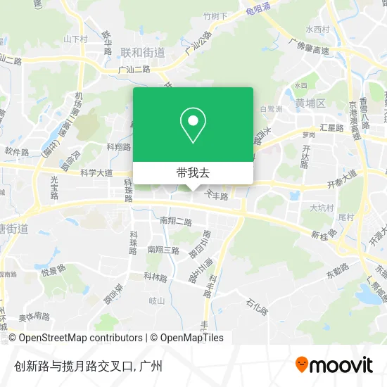创新路与揽月路交叉口地图