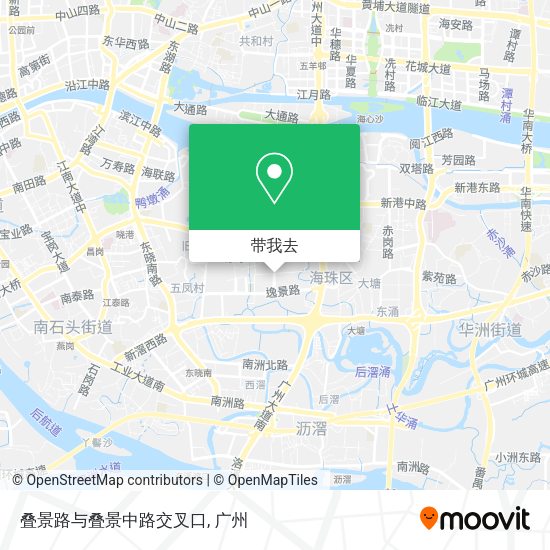 叠景路与叠景中路交叉口地图