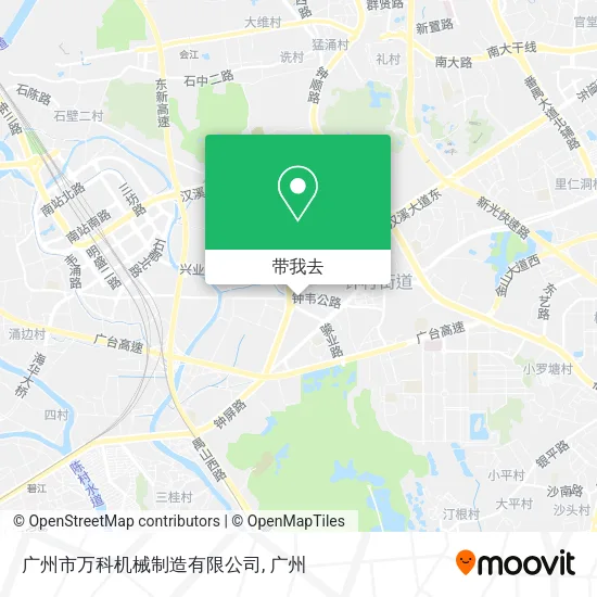 广州市万科机械制造有限公司地图