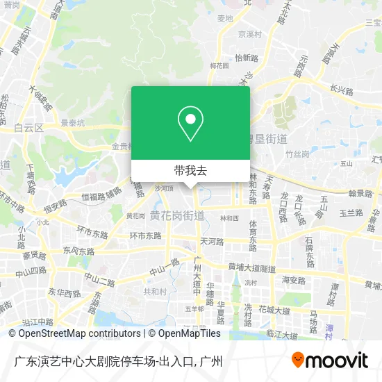 广东演艺中心大剧院停车场-出入口地图