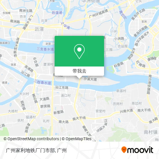 广州家利地铁厂门市部地图