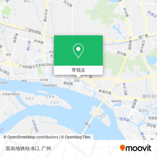 双岗地铁站-B口地图