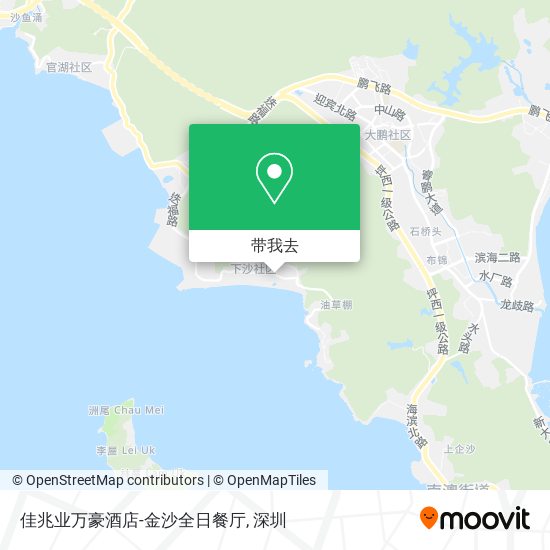 佳兆业万豪酒店-金沙全日餐厅地图