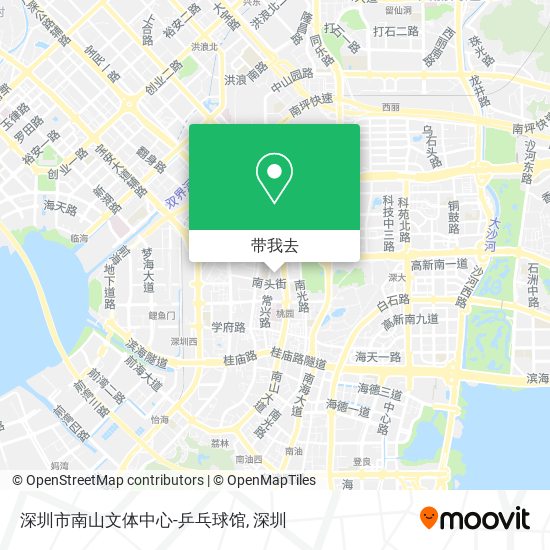 深圳市南山文体中心-乒乓球馆地图