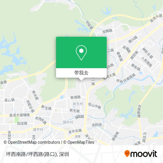 坪西南路/坪西路(路口)地图