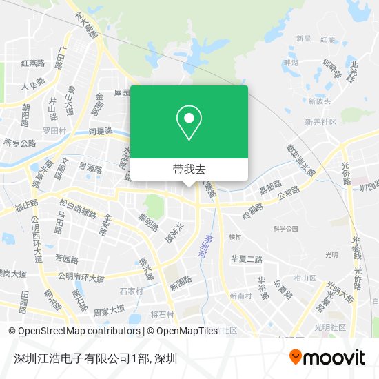 深圳江浩电子有限公司1部地图