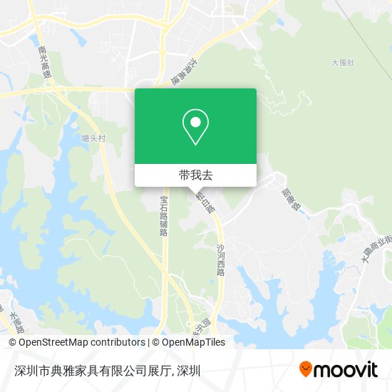 深圳市典雅家具有限公司展厅地图