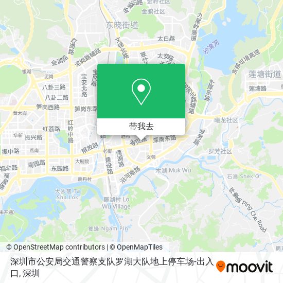 深圳市公安局交通警察支队罗湖大队地上停车场-出入口地图