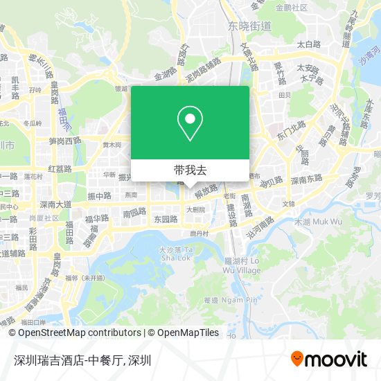 深圳瑞吉酒店-中餐厅地图