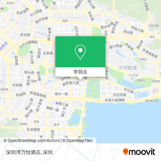 深圳湾万怡酒店地图