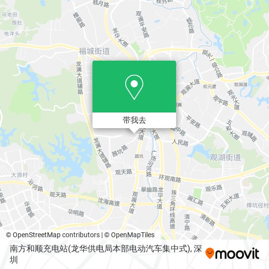 南方和顺充电站(龙华供电局本部电动汽车集中式)地图