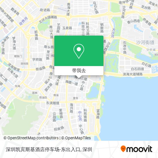 深圳凯宾斯基酒店停车场-东出入口地图